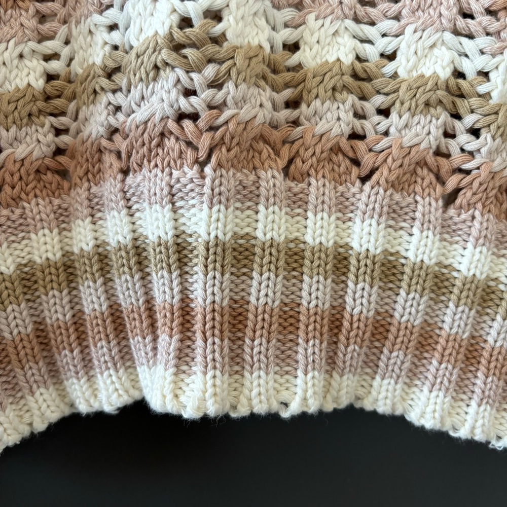 Evereve John + Jenn Julianna Stripe Cardigan Beige Pink White Multi Size XS - Picture 10 of 12